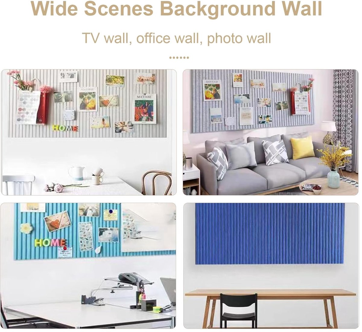 Groot prikbord - decoratief vilten camel 120 x 80 cm