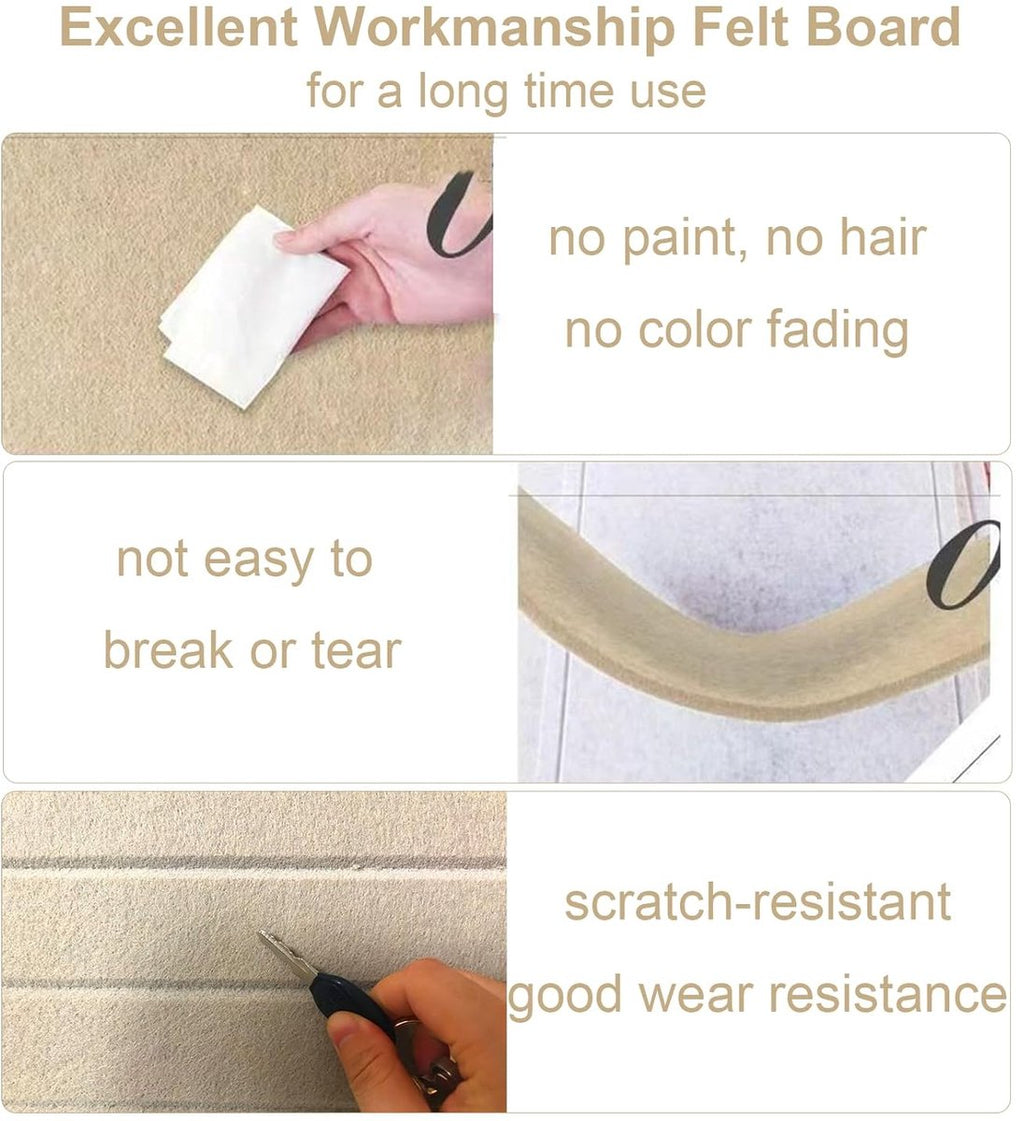 Groot prikbord - decoratief vilten camel 120 x 80 cm