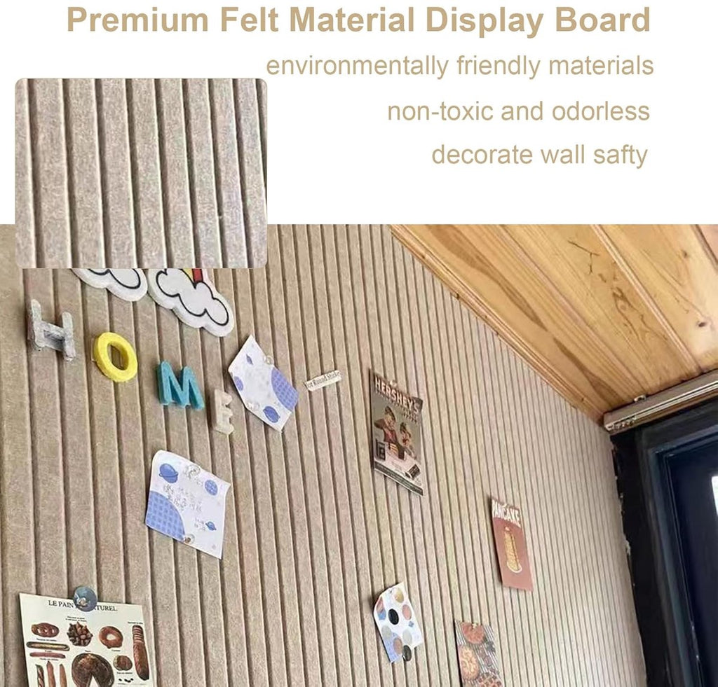 Groot prikbord - decoratief vilten camel 120 x 80 cm